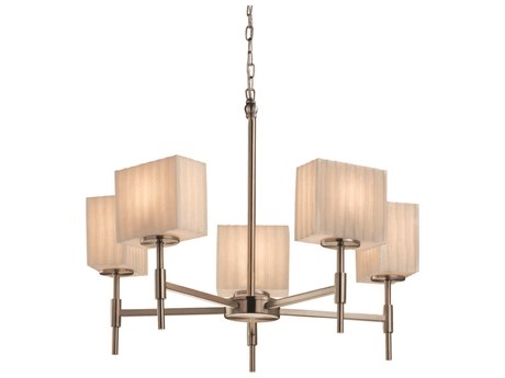 Justice Design Group Porcelina 5-Light Nickel Chandelier