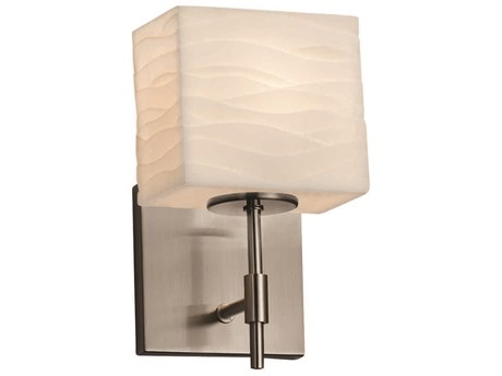 Justice Design Group Porcelina 1-Light Nickel Wall Sconce