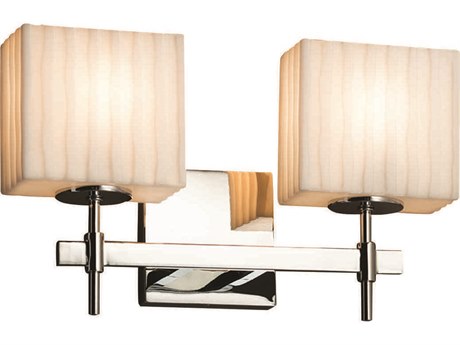 Justice Design Group Porcelina 2-Light Chrome Vanity Light