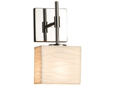 Justice Design Group Porcelina 1-Light Nickel Wall Sconce