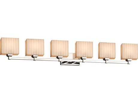 Justice Design Group Porcelina 6-Light Chrome Vanity Light