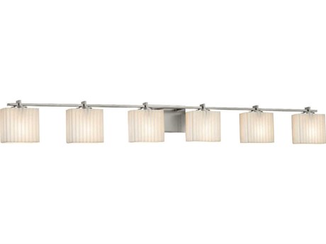 Justice Design Group Porcelina 6-Light Nickel Vanity Light
