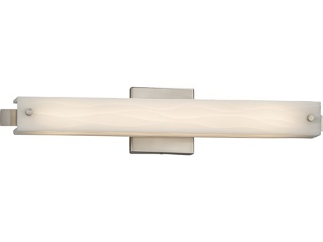 Justice Design Group Porcelina Nickel LED Vanity Light