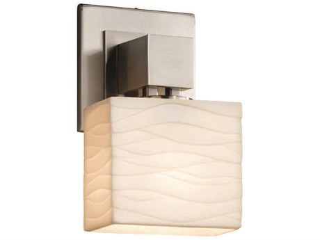 Justice Design Group Porcelina 1-Light Nickel Wall Sconce