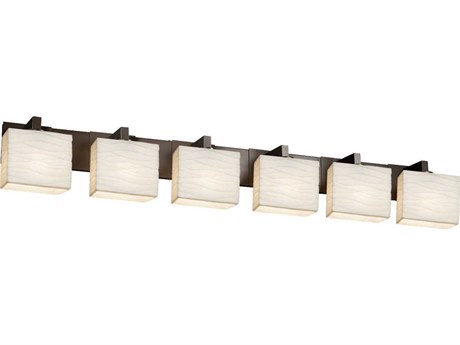 Justice Design Group Porcelina 6-Light Nickel Vanity Light