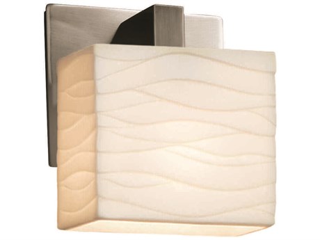 Justice Design Group Porcelina 1-Light Nickel Wall Sconce
