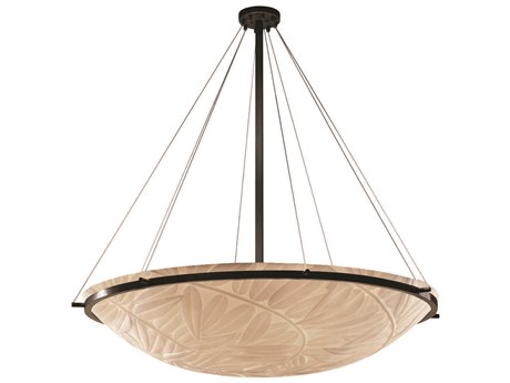 Justice Design Group Porcelina 8-Light Bronze Bowl Pendant