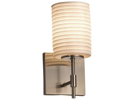 Justice Design Group Limoges 1-Light Nickel Wall Sconce