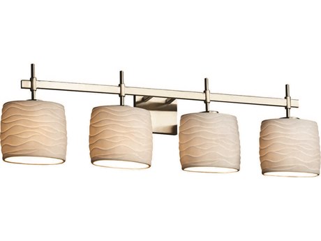 Justice Design Group Limoges 4-Light Nickel Vanity Light