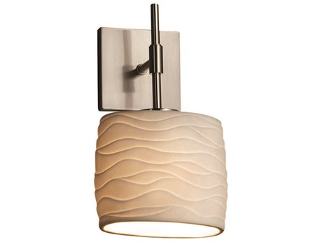 Justice Design Group Limoges 1-Light Nickel Wall Sconce