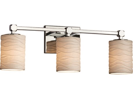 Justice Design Group Limoges 3-Light Chrome Vanity Light