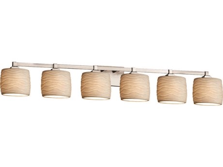 Justice Design Group Limoges 6-Light Nickel Vanity Light