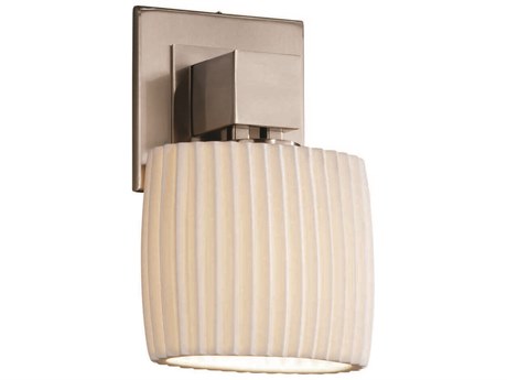 Justice Design Group Limoges 1-Light Nickel Wall Sconce