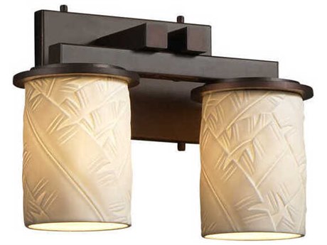Justice Design Group Limoges 2-Light Bronze Vanity Light
