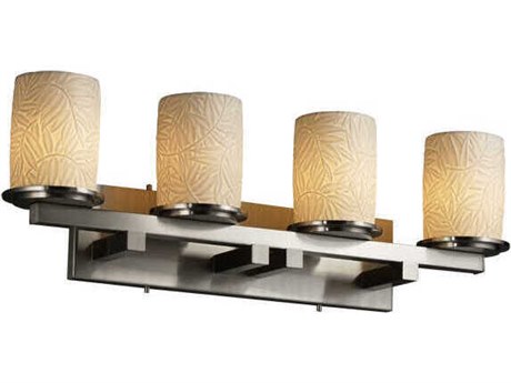 Justice Design Group Limoges 4-Light Nickel Vanity Light