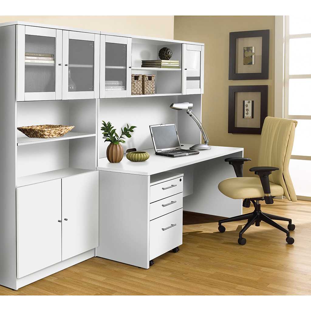 Unique Furniture 100 Series White Executive Office Desk ...