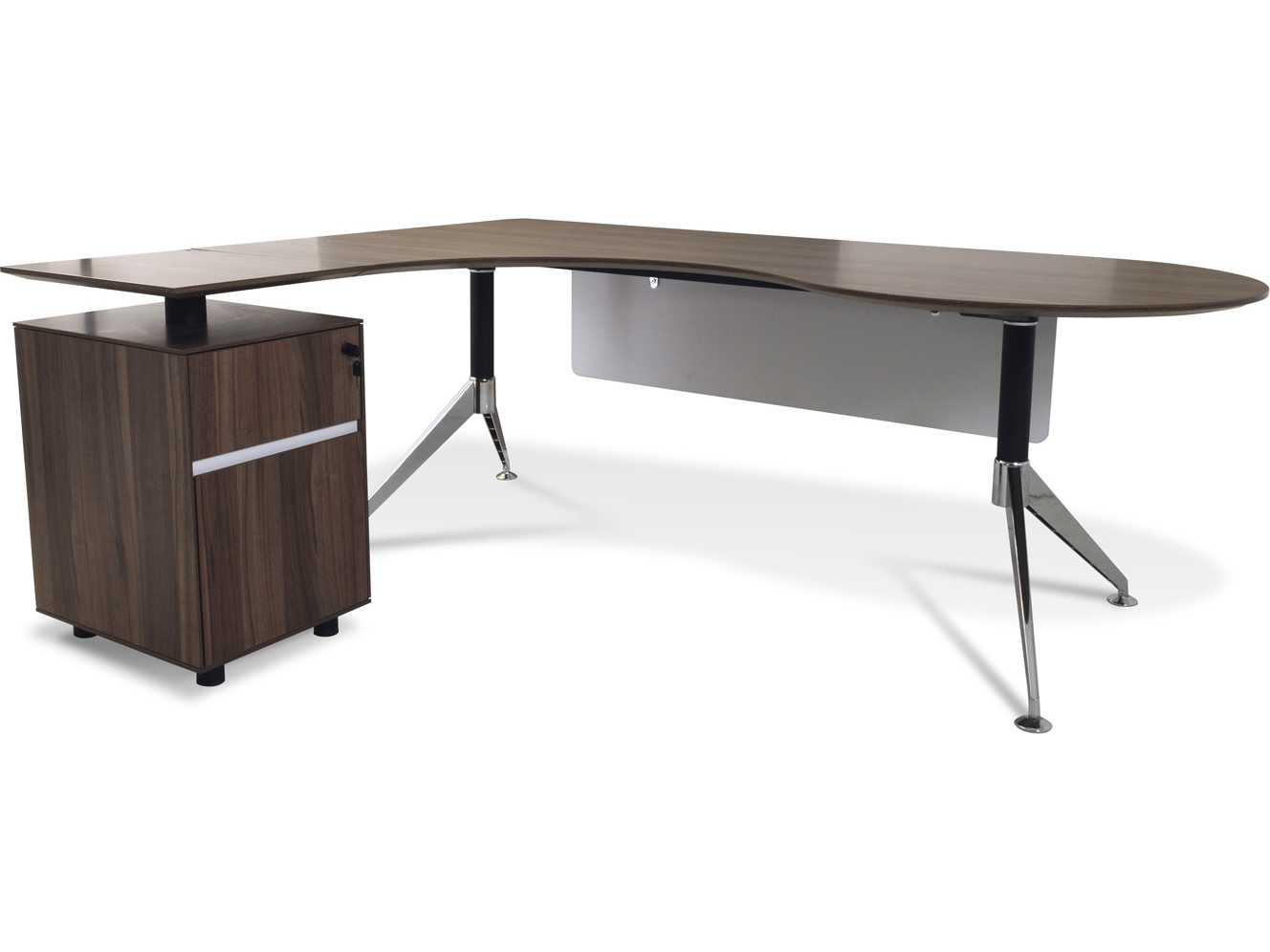 Unique Furniture 300 Series Walnut 63 X 79 Teardrop Executive Unique Furniture 300 Series Walnut 63 X 79 Teardrop Executive Desk With
