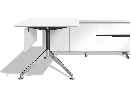 Unique Furniture White L-Shaped Desk