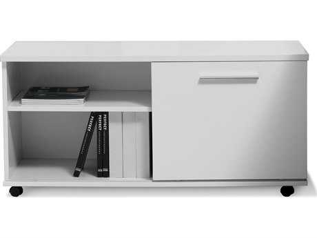 Unique Furniture 500 Series 60'' x 30'' Rectangular White Lacquer ... - ... Unique Furniture 500 Series White Lacquer Low Side File Cabinet