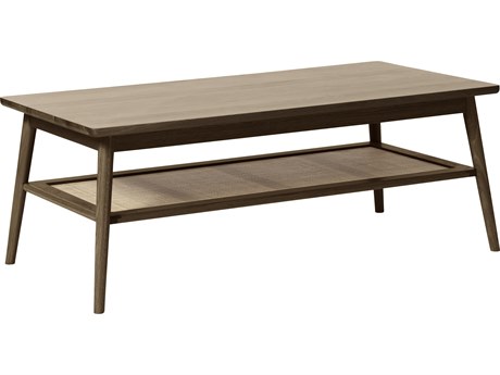 Unique Furniture Barrali Rectangular Wood Smoked Oak Coffee Table