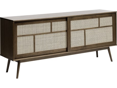Unique Furniture Barrali 71" Oak Wood Smoked Sideboard