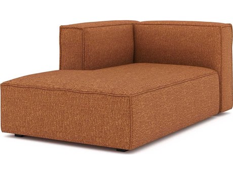 Unique Furniture Beacon Bjorn Rust Orange Upholstered Chaise