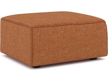 Unique Furniture Beacon Bjorn Rust Orange Upholstered Ottoman