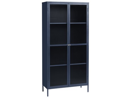 Unique Furniture Vega Blue & Golden Display Cabinet