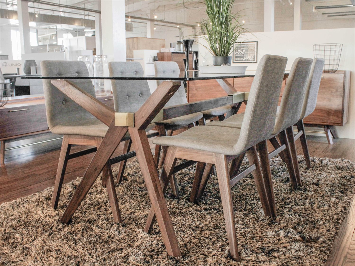 Unique Furniture Denali Walnut Side Dining Chair | JEDNLI3570