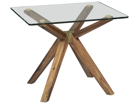 Unique Furniture Denali Square Glass Walnut End Table
