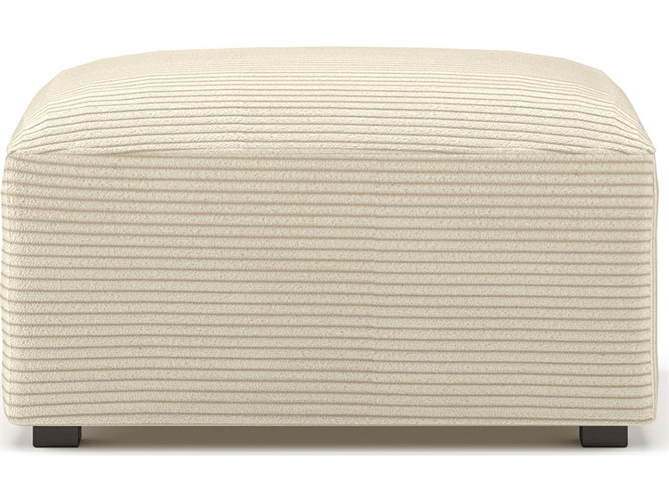 Unique Furniture Fenway Off White Beige Upholstered Ottoman JEFENW4717