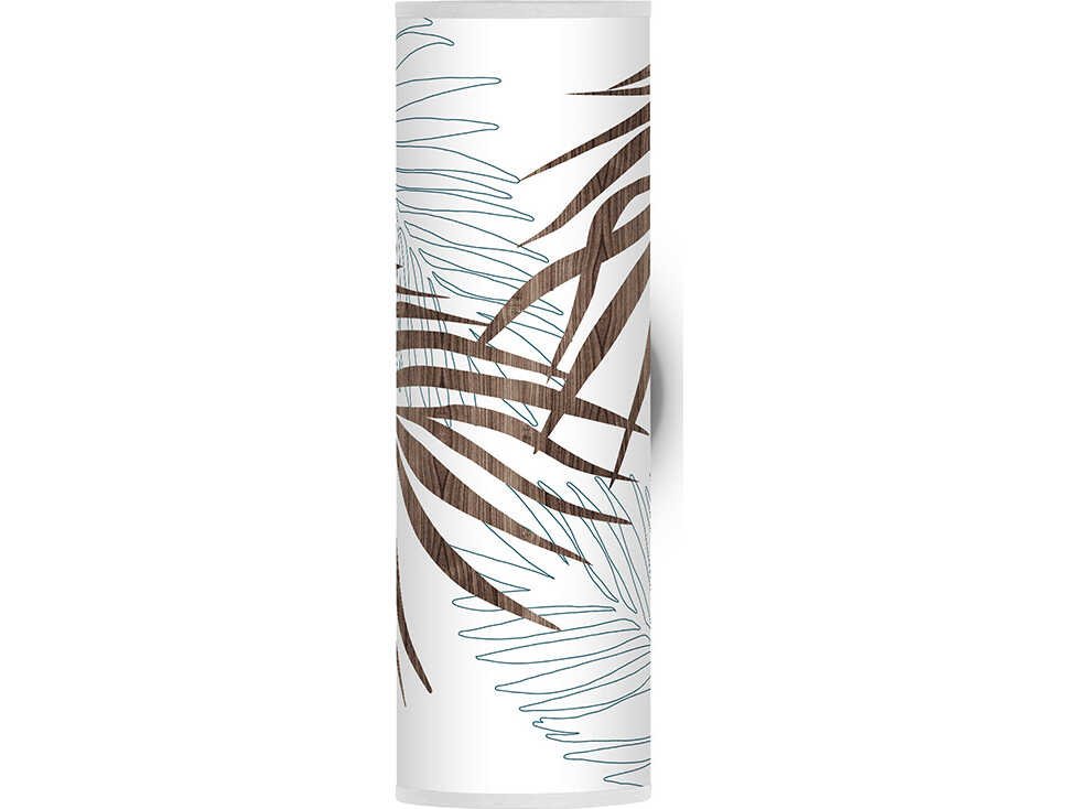 Palm Printed Axel 1-Light Blue Wall Sconce