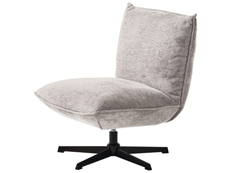 Unique Furniture Lounge Revolving Beige Fabric Accent Chair