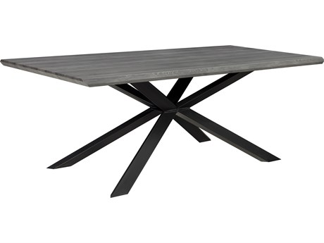 Unique Furniture Geneva Rectangular Wood Grey Washed Dining Table