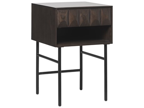 Unique Furniture Latina Rectangular Wood Black Oak End Table