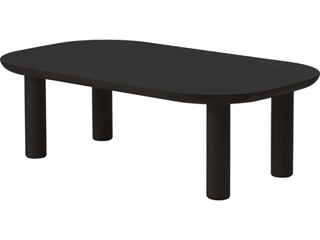 Unique Furniture Monsun Rectangular Wood Black Oak Coffee Table