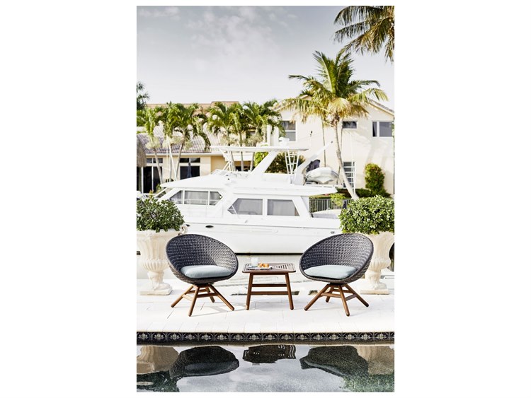 Jensen Outdoor Nest Side Table Brown 24in 2