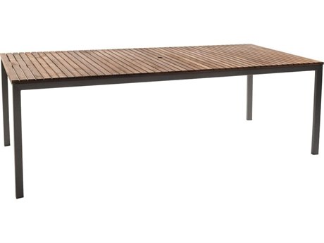 Jensen Outdoor Furniture Harmony IPE 86" x 40" Rectangular Dining Table/ Slate with LPE Top