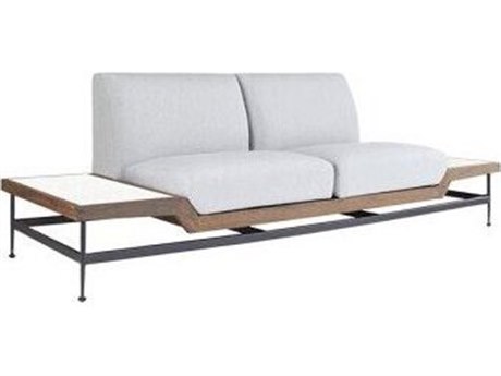 Jensen Outdoor Jett Loveseat with White HPL Tops