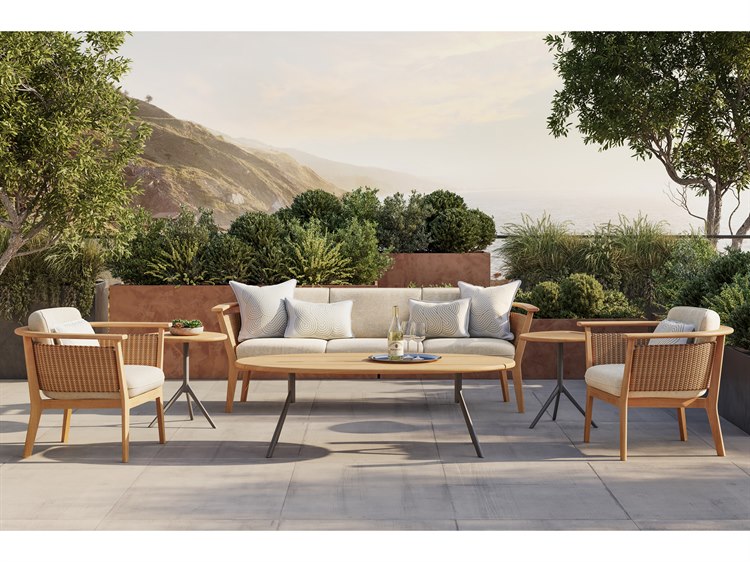 Jensen Outdoor Soleo Loveseat Tawny Brown 4