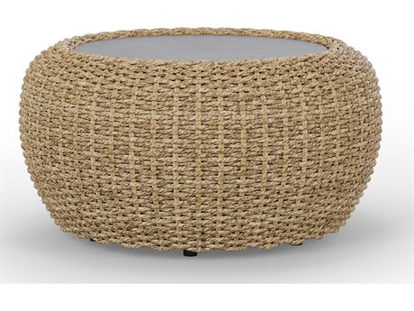 Jensen Outdoor Velo 26" Round Side Table w/ Cement Top