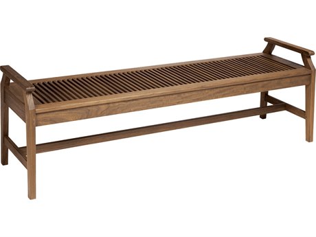 Jensen Outdoor Furniture Opal IPE 72" Backless Bench with Arms