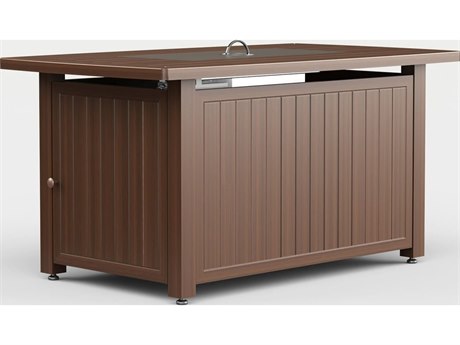 Jensen Outdoor Furniture Glow IPE 48" x 28" Rectangular Fire Table