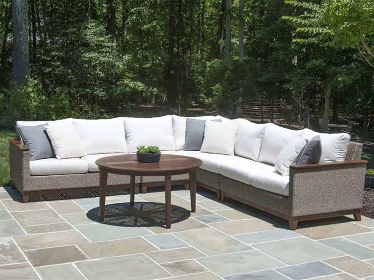 Jensen Outdoor Coral IPE Sectional Lounge Set 3