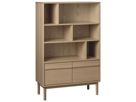 Unique Furniture Ponza Oak Wood Display Cabinet