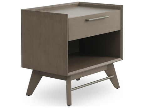 Unique Furniture Rainier 1-Drawer Brown Acacia Wood Nightstand