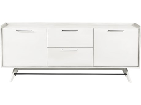 Unique Furniture Rainier 70" Acacia Wood White Sideboard