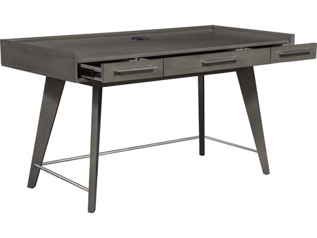 Unique Furniture Rainier Grey Acacia Wood Secretary Desk