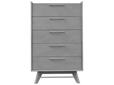 Unique Furniture Rainier 5-Drawers White Accent Chest