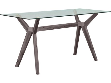 Unique Furniture Rainier White Acacia Wood Computer Desk